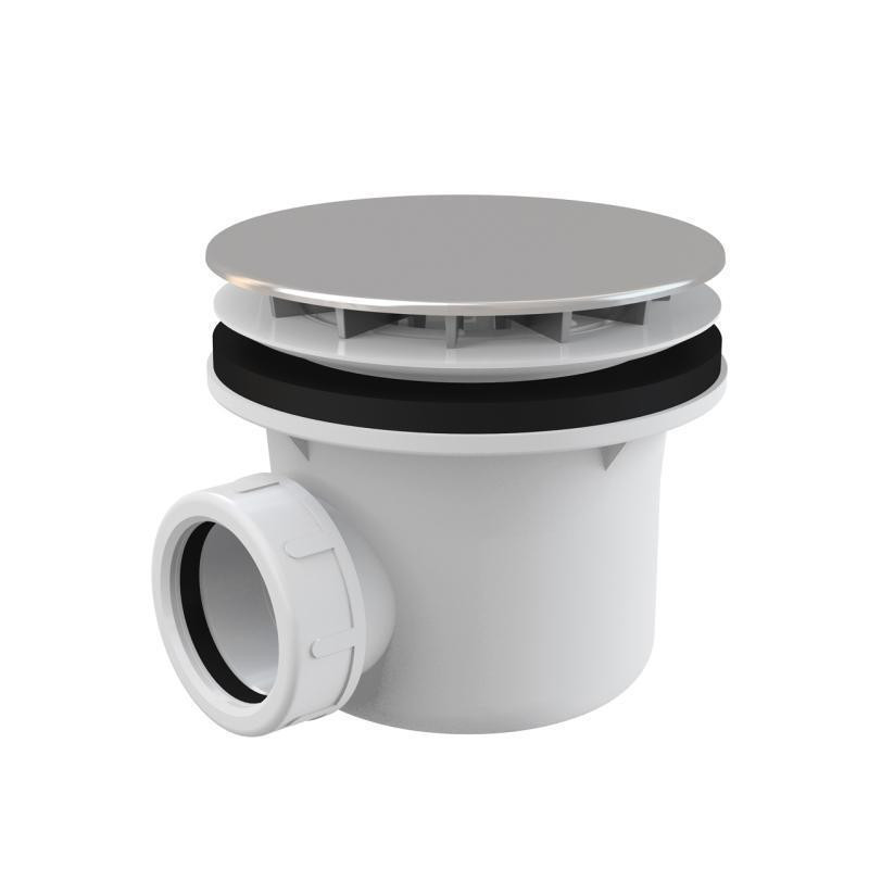 Sifon cadita dus Alcadrain, 90 mm, crom