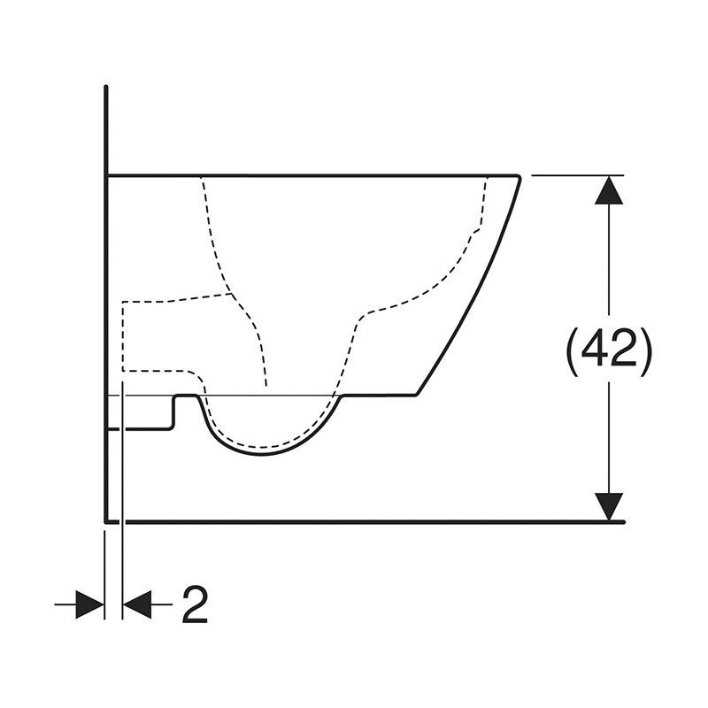 Vas WC suspendat, Geberit, Smyle Square, rimless, compact, alb - 1 | YEO