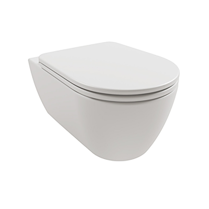 Vas WC suspendat, Hatria, Fusion, cu functie de bideu, 35,5 x 54 cm, alb - 2 | YEO