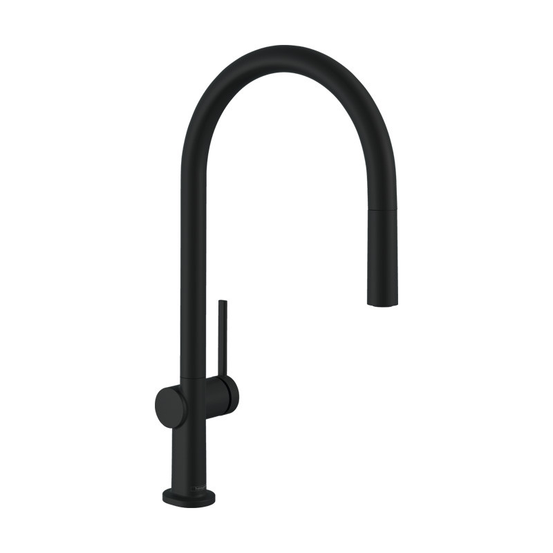 Baterie de bucatarie Hansgrohe, Talis M54 210, cu pipa extractabila, negru mat