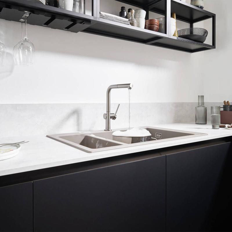 Baterie de bucatarie, Hansgrohe, Talis M54 270, cu pipa extractibila, 1 jet, crom - 3 | YEO