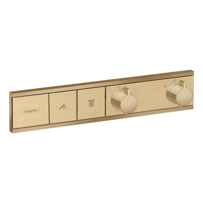 Baterie de duș, Hansgrohe, RainSelect, cu două funcții, bronz periat
