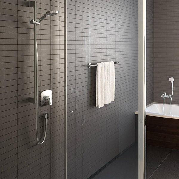 Baterie dus parte vizibila, Hansgrohe, Logis, Crom - 4 | YEO