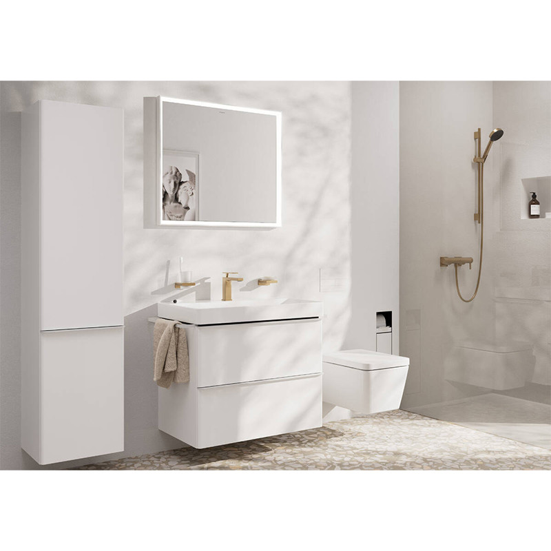 Baterie lavoar, Hansgrohe, Tecturis E 110, CoolStart, Ecosmart+, cu ventil, bronz periat, 73014140 - 2 | YEO