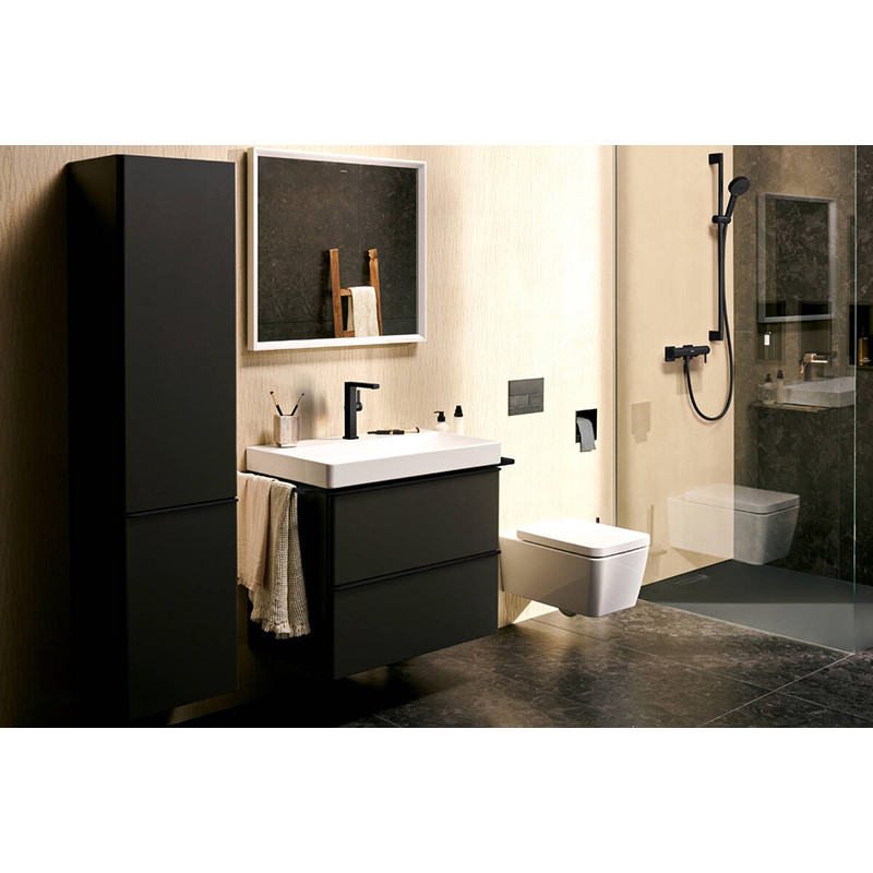 Baterie lavoar, Hansgrohe, Tecturis E 210 Fine, CoolStart, EcoSmart+, cu ventil, negru mat, 73060670 - 1 | YEO