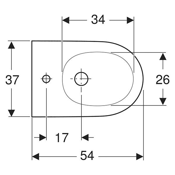 Bideu suspendat, Geberit, One, alb - 3 | YEO