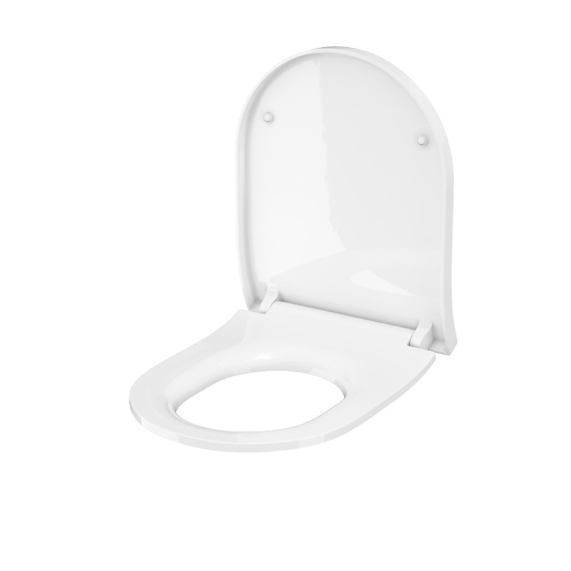 Capac WC, Cersanit, Inverto, cu tratament, slim, alb - 2 | YEO