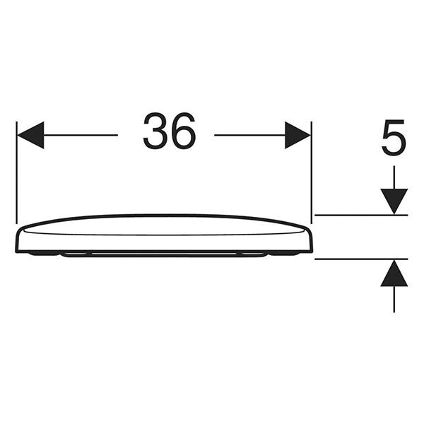 Capac WC, Geberit, Selnova, soft close si quick release, 45 x 36 cm, alb - 2 | YEO