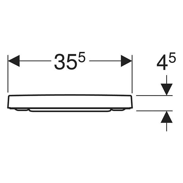 Capac WC, Geberit, Selnova Square, cu Soft Close si Quick Release, 44,5 x 35,5 cm, alb - 2 | YEO
