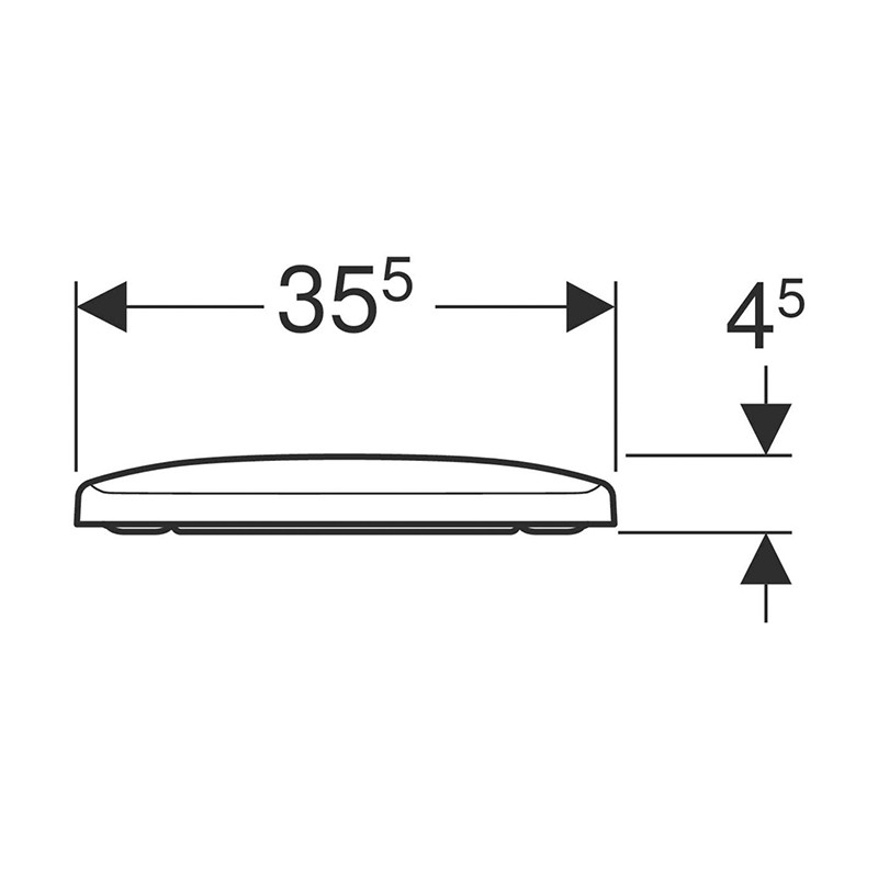 Capac WC, Geberit, Selnova Square, solft-close, 35,5 x 45 cm, alb - 2 | YEO