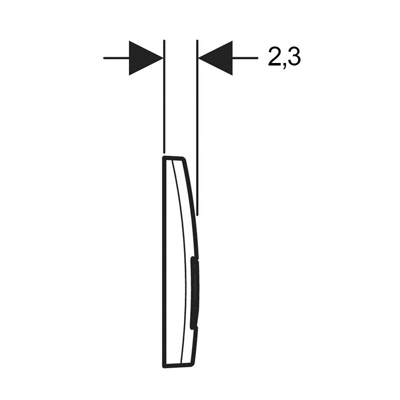Clapeta cu actionare dubla, Geberit, Delta50, alb - 3 | YEO