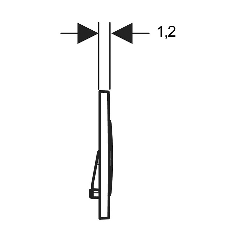 Clapeta cu actionare dubla, Geberit, Sigma20, alb, auriu - 3 | YEO