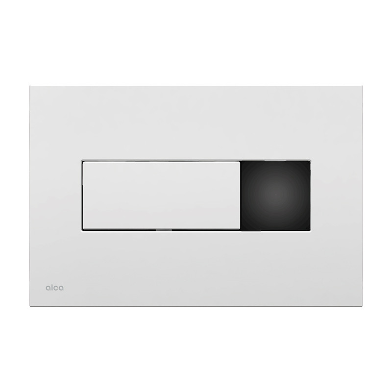 Clapeta de actionare, Alcadrain, M370S, cu senzor si doua volume, alb