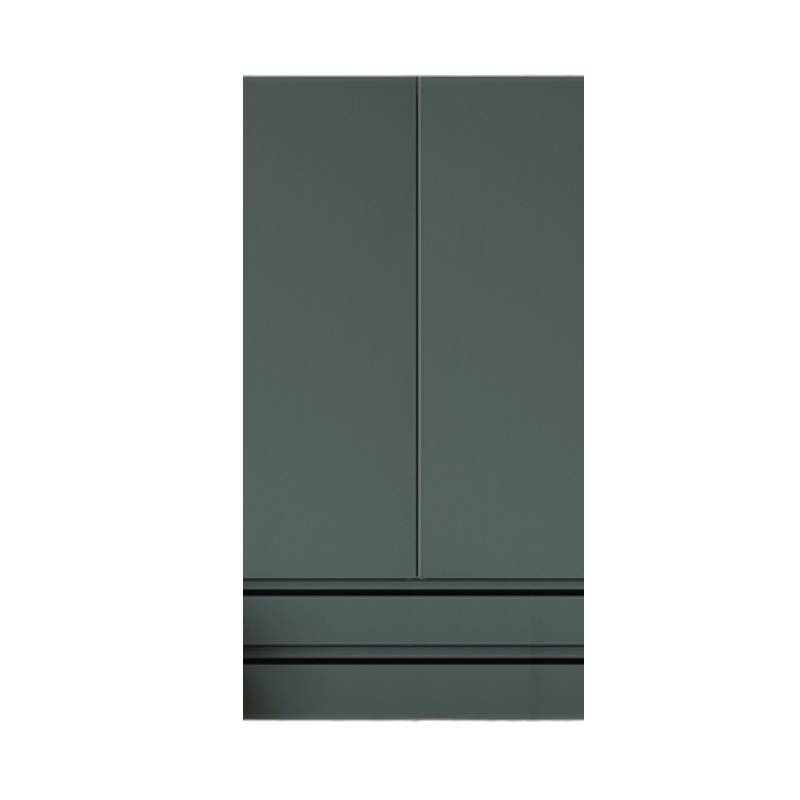 Dulap inalt suspendat, Kolpasan, Alexis, cu 2 usi si 2 sertare, H 146 cm, green
