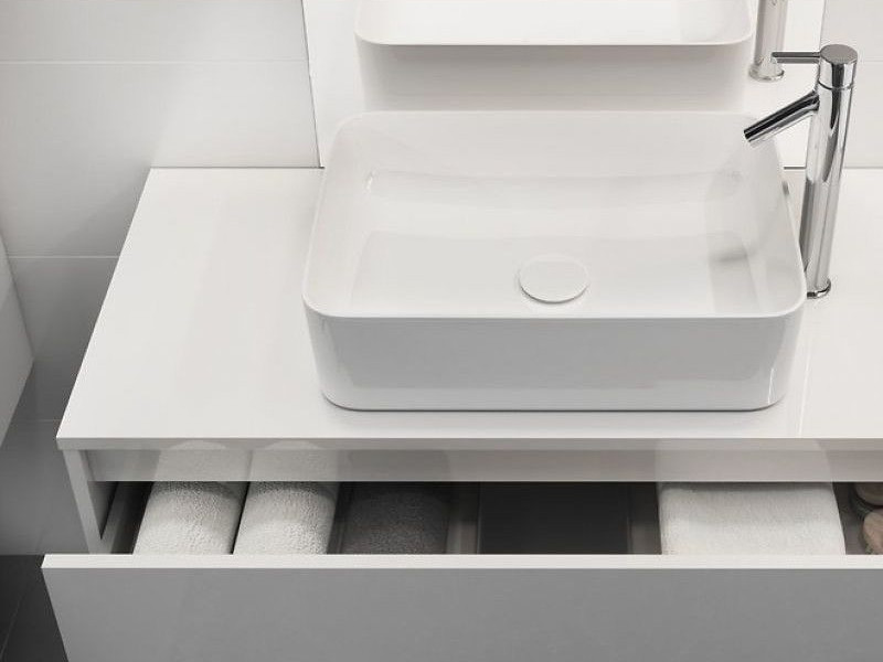 Lavoar pe blat Cersanit, Crea, rectangular, 50 cm - 2 | YEO