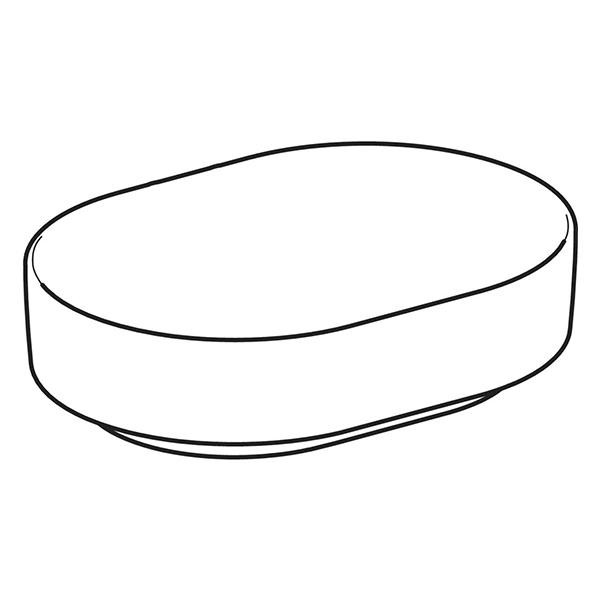 Lavoar pe blat, Geberit, VariForm, eliptic, 40 x 55 cm, alb - 2 | YEO