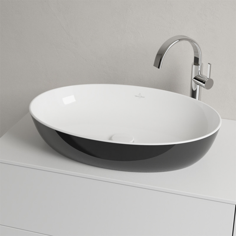 Lavoar pe blat, Villeroy & Boch, Artis, oval, 61 cm, coal black - 1 | YEO