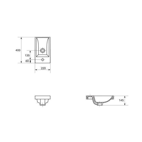 Lavoar pe mobilier Cersanit, Como, 40 cm, alb - 3 | YEO
