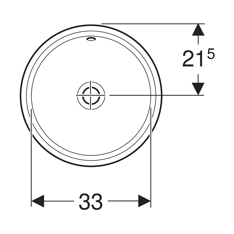 Lavoar sub blat, Geberit, VariForm, rotund, 40,5 cm, alb - 2 | YEO