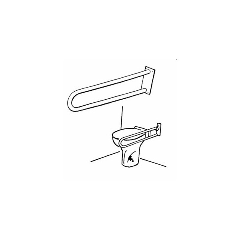 Maner dublu, Ferro, Metalia Help, lungime 83 cm, alb - 1 | YEO