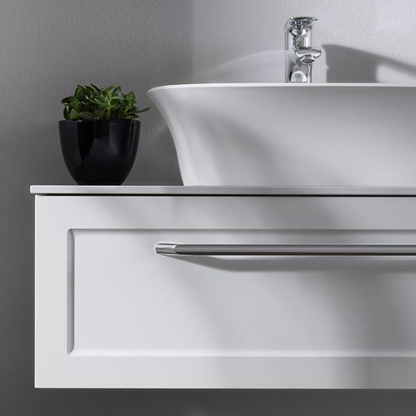 Masca cu blat pentru lavoar, Kolpasan, Blanche, 75 cm, alb mat - 1 | YEO
