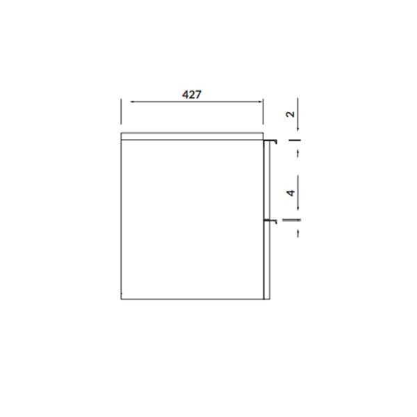 Mobilier suspendat Cersanit, Virgo 80, cu manere cromate, pentru lavoar incastrabil, stejar gri - 1 | YEO