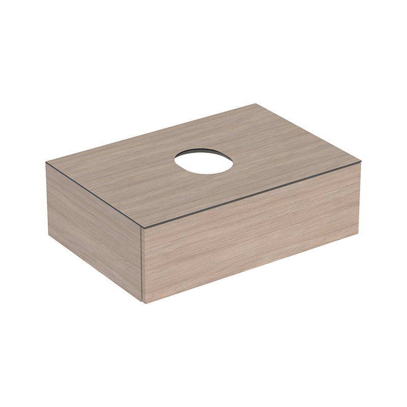 Mobilier suspendat pentru lavoar, Geberit, VariForm, 75 cm, stejar