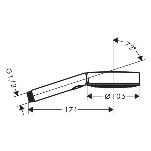 Para de dus Hansgrohe, Pulsify Select 105, 3 jeturi, crom - 3 | YEO