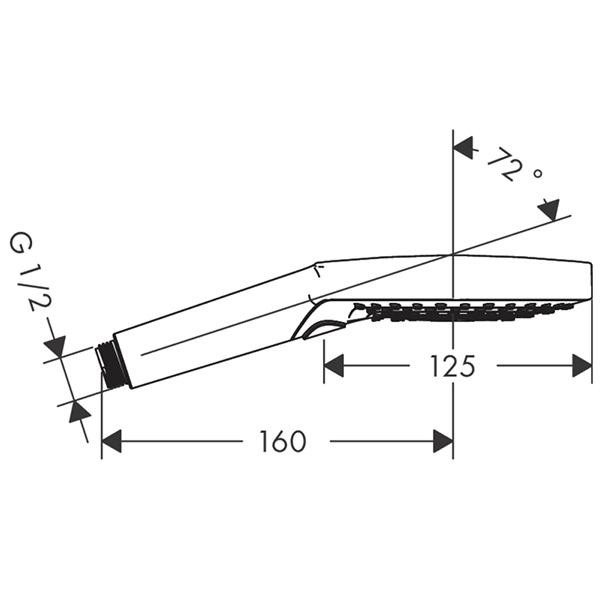 Para de dus Hansgrohe, Raindance Select S, crom - 1 | YEO