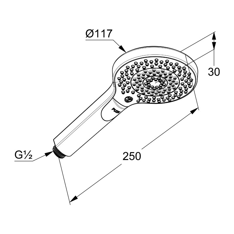 Pară de duș, Kludi, xDive, 3S, crom - 1 | YEO