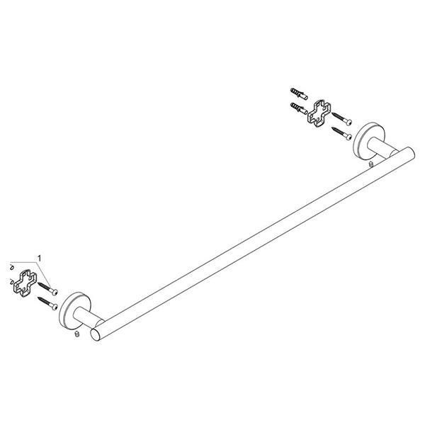 Portprosop Hansgrohe, Logis Universal, 60 cm, crom - 2 | YEO