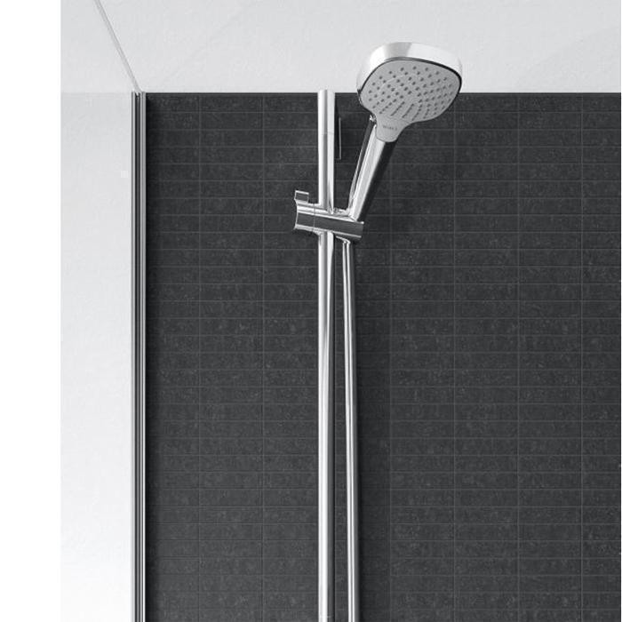 Set de dus Hansgrohe, Croma Select E Vario, cu para de dus 3S si bara de dus 65 cm, alb si crom - 3 | YEO