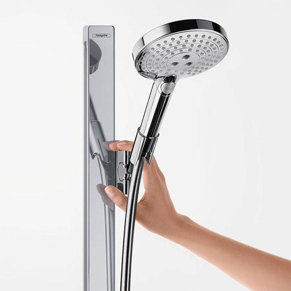 Set de dus Hansgrohe, Raindance Select S 120, 3 jeturi, cu bara dreptunghiulara Unica E 90 cm, crom - 1 | YEO