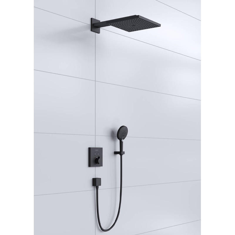 Set dus Hansgrohe, Raindance E ShowerSelect, cu baterie cu termostat, negru mat - 3 | YEO