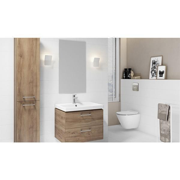 Set mobilier suspendat Cersanit, Lara, cu lavoar Como, 60 cm, nuc - 1 | YEO