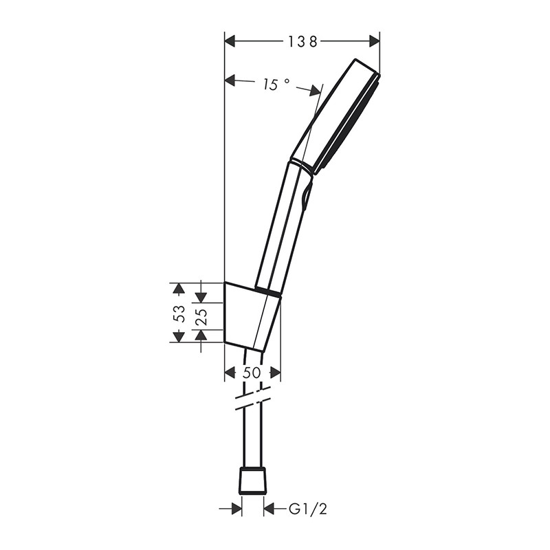 Set para de dus, Hansgrohe, Pulsify Select S, cu suport de para si furtun 1,6 m, crom - 1 | YEO