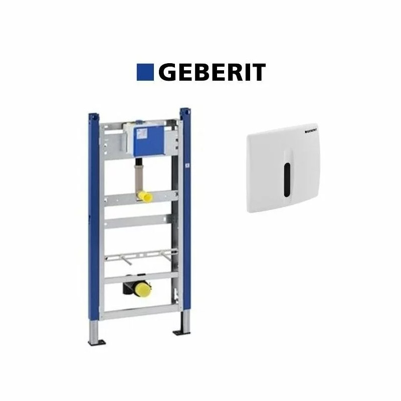 Set rama de montaj pentru pisoar, Geberit, Duofix, cu clapeta cu senzor