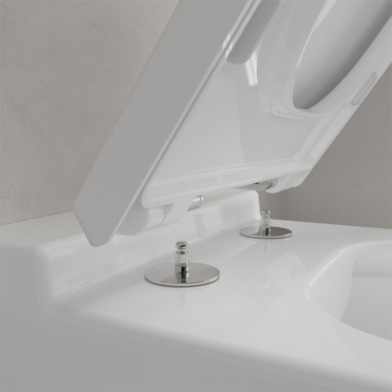 Set vas wc suspendat, Villeroy & Boch, Finion, cu capac soft close si quick release, alb alpin - 3 | YEO
