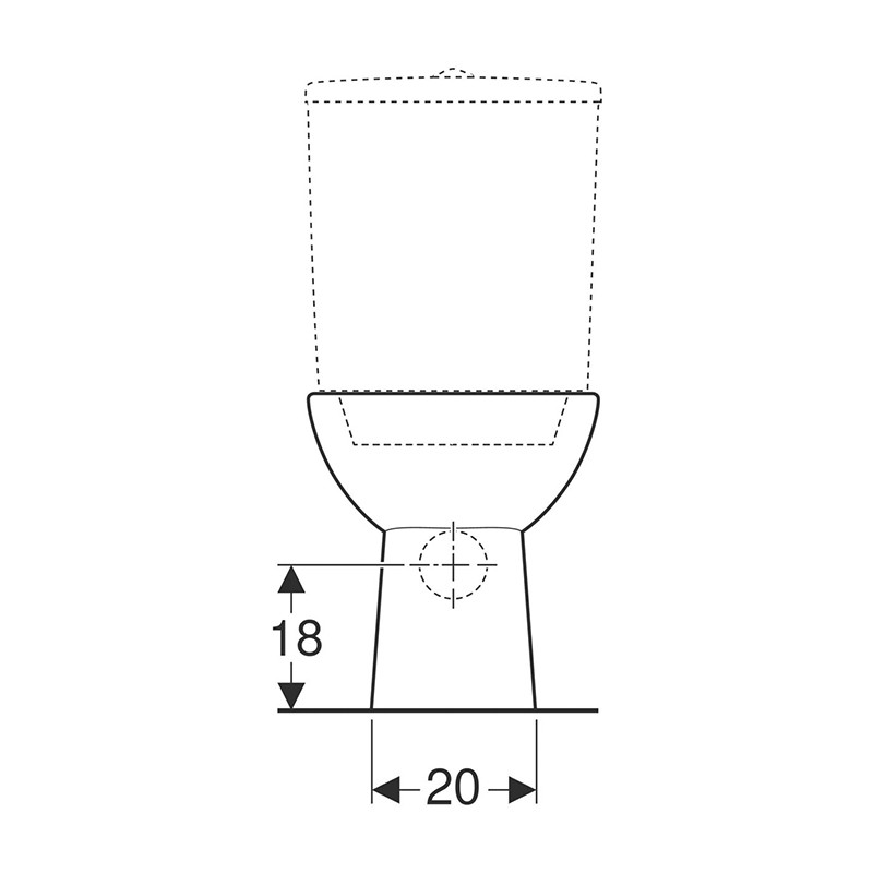 Vas WC stativ, Geberit, Selnova, rimless, alb - 4 | YEO