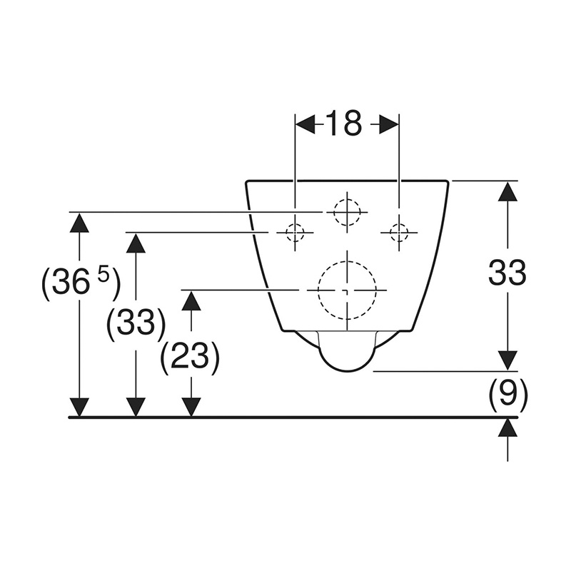 Vas WC suspendat, Geberit, Smyle Square, rimless, compact, alb - 2 | YEO