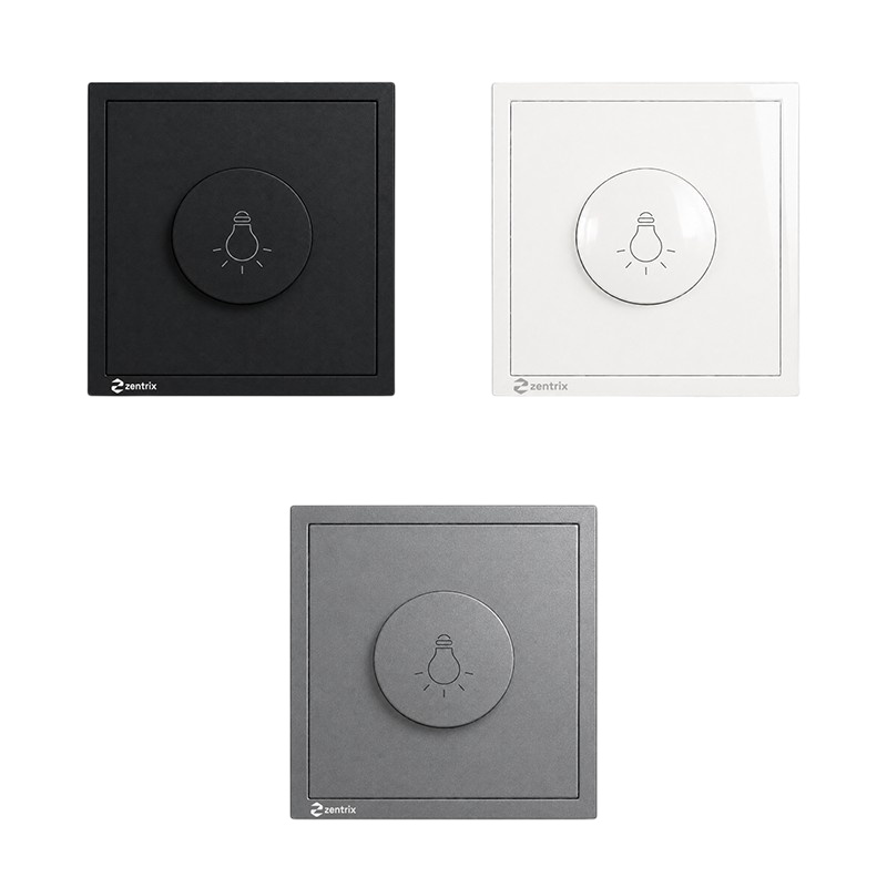 Dimmer Lumina 80 x 80 mm NEGRU