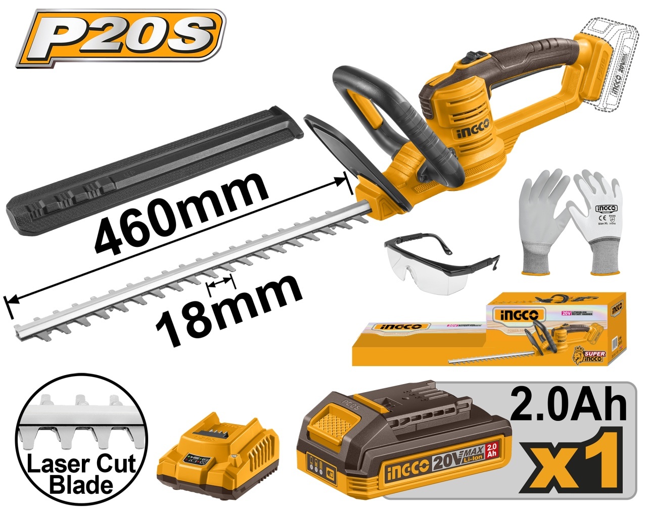 Fierastrau Gard Viu 20V 460mm INGCO CHTLI20461E
