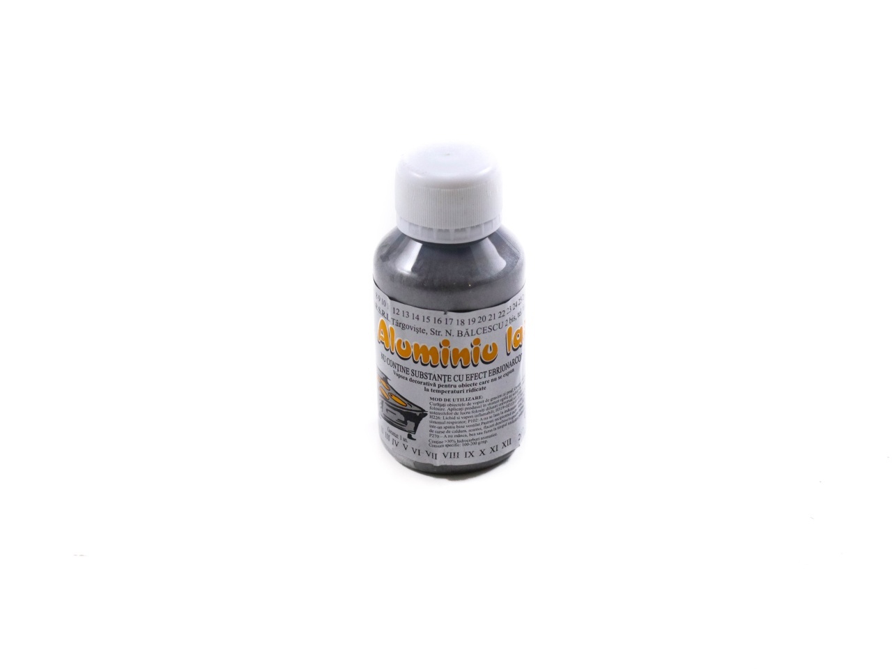 Lac bronz aluminiu BERVAS B1755, recipient 100 ml, efect argintiu metalic, pentru finisare decorativa cu pensula sau tampon pe suport compatibil