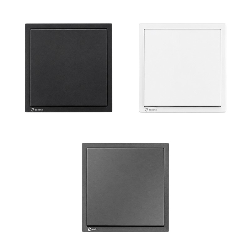Intrerupator simplu, 1 modul, 16A, 250V, Dimensiune: 80 x 80 mm NEGRU
