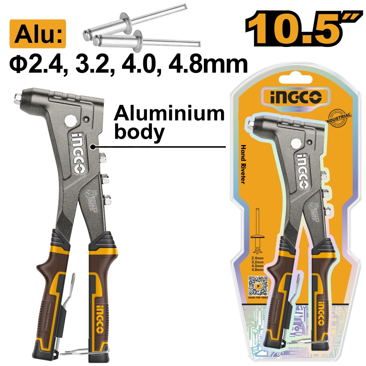 Cleste Popnituri 10.5" INGCO HR105