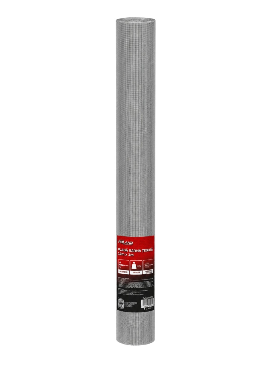 Plasa sarma tesuta 12m x 1m, ochi 1x1 mm, fir 0.2 mm