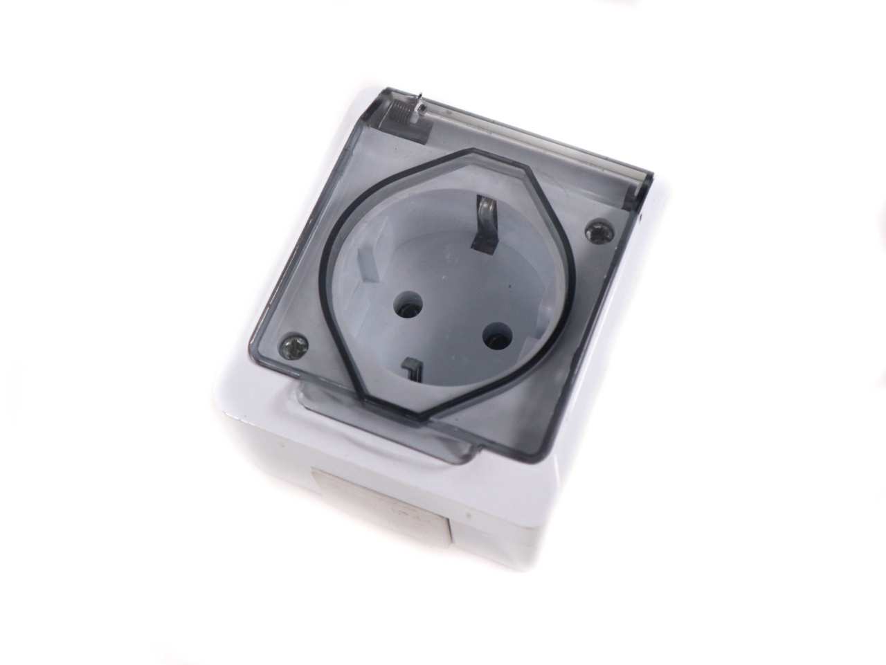 Priza Simpla Aplicata cu Capac Plastic