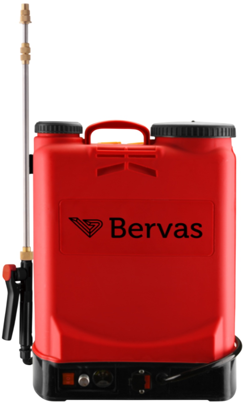 Pompa de Stropit Electrica 16L Bervas BCF Standard cu Acumulator, Lance din Alama si 3 Duze, Pulverizare Automata pentru Gradina