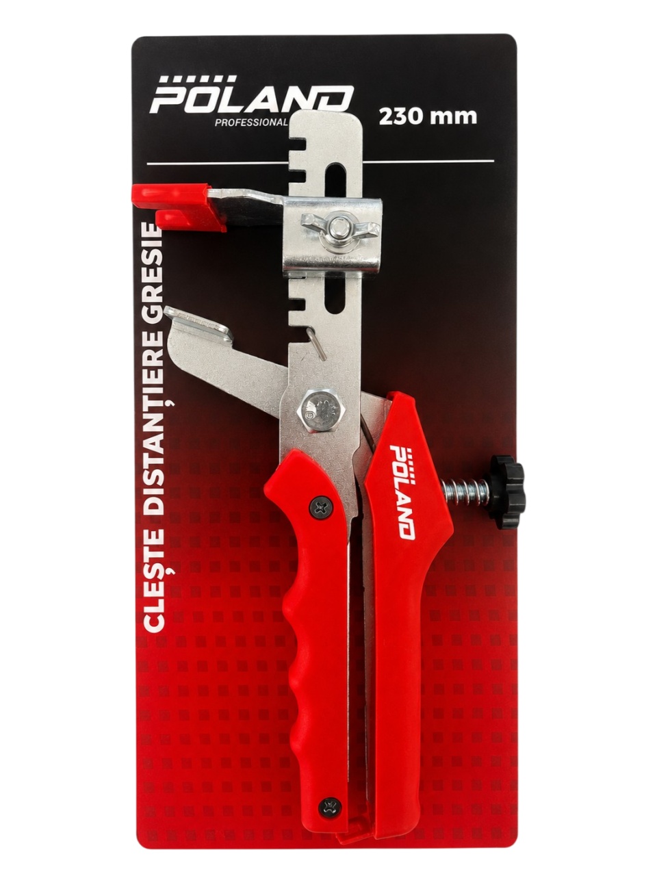 Cleste nivelare gresie POLAND P0007, pentru clipsuri si pene, reglabil dupa grosimea placilor, maner ergonomic, pentru montaj gresie si faianta