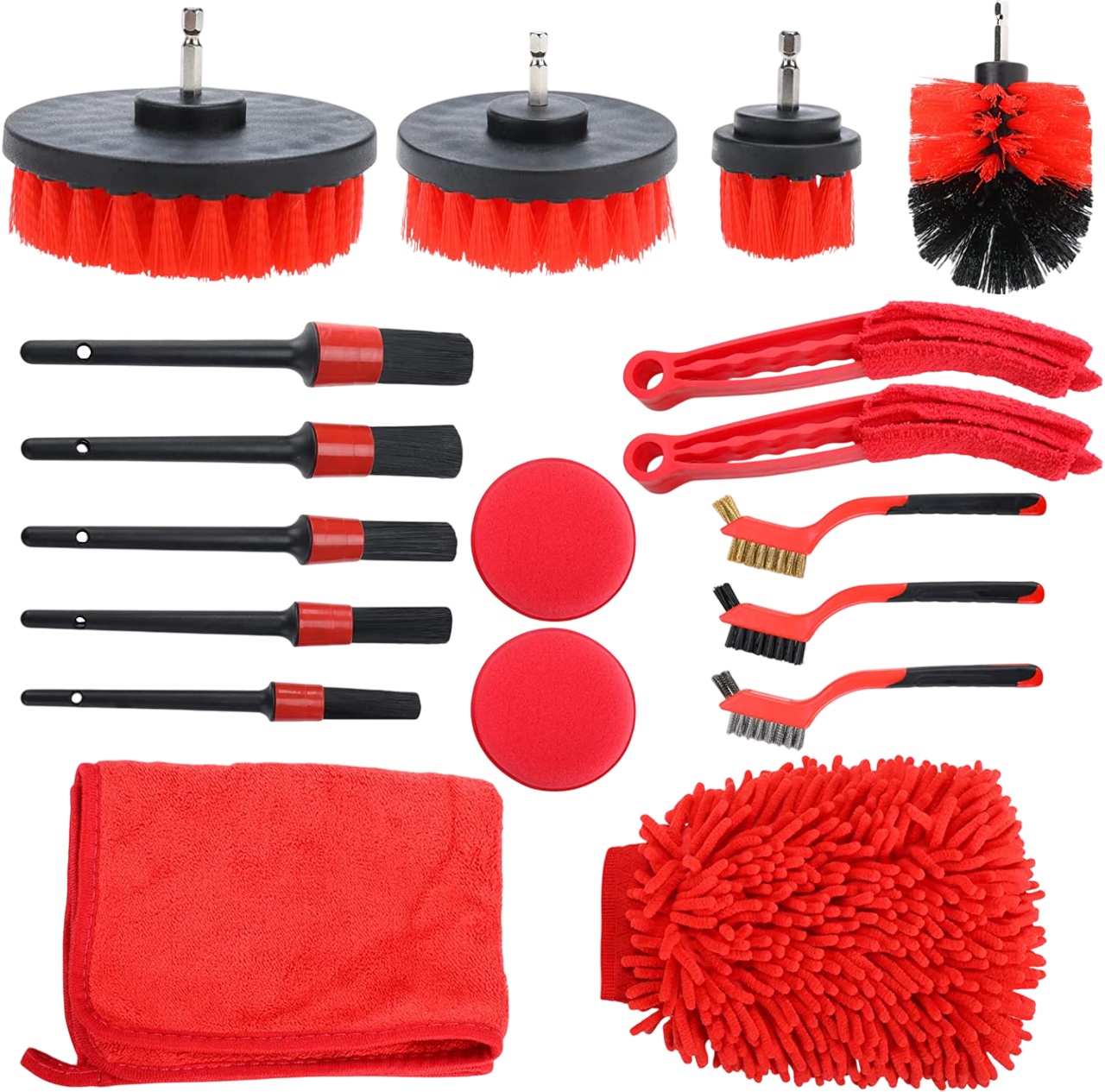 Set de Perii pentru Detailing Auto 18buc (nou)